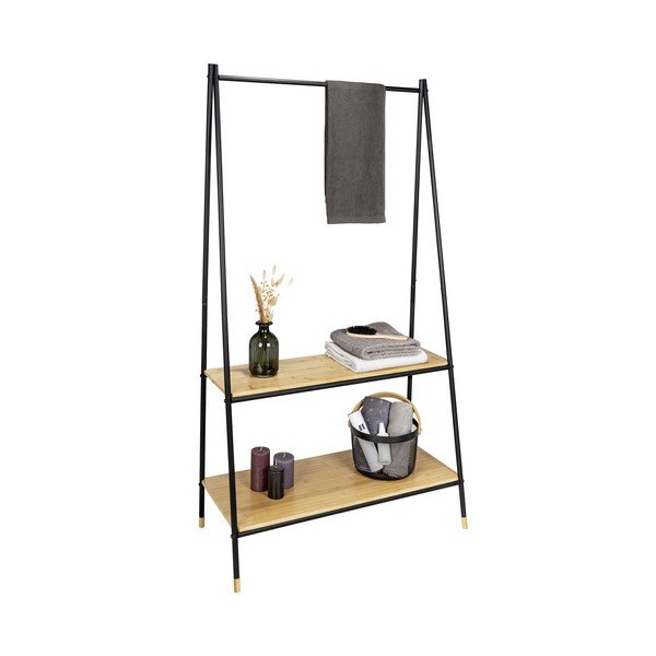 Črno/naravno kovinsko stojalo za oblačila Loft – Wenko-image-4