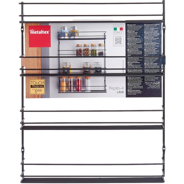 Stenski organizator za začimbe iz nerjavečega jekla – Metaltex-image-3