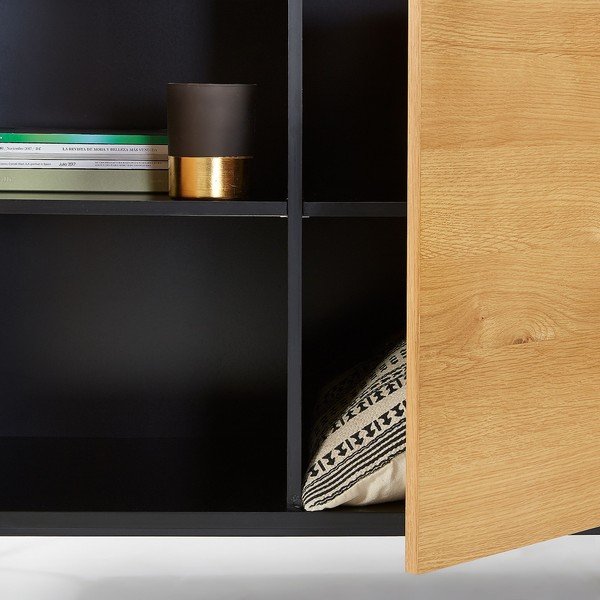 Črno-rjava komoda Kave Home SAVOI, 165 x 80 cm-image-1