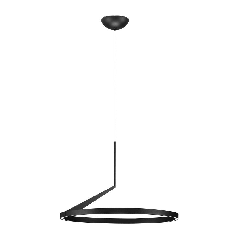 Mat črna aluminijasta LED zatemnitvena viseča svetilka ø Tilia