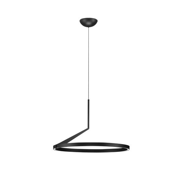 Mat črna aluminijasta LED zatemnitvena viseča svetilka ø 60 cm Tilia – Nova Luce