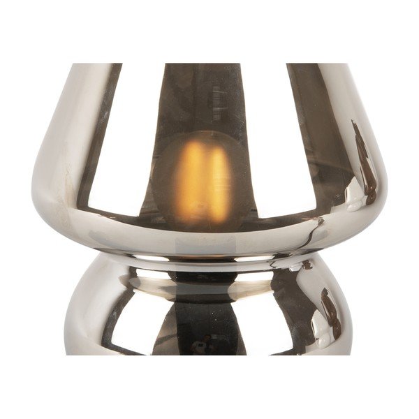 Srebrna steklena namizna svetilka Leitmotiv Glass, višina 18 cm-image-4