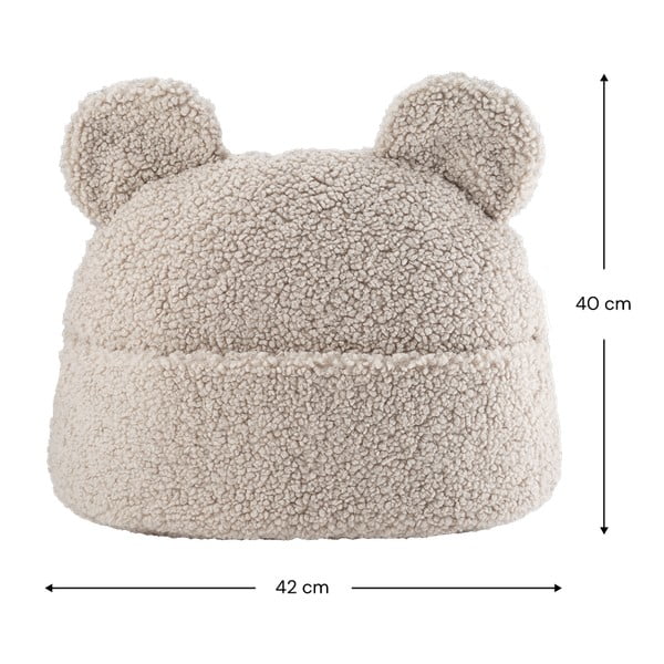 Svetlo rjava otroška blazina bouclé Teddy Pouch – Wigiwama-image-2