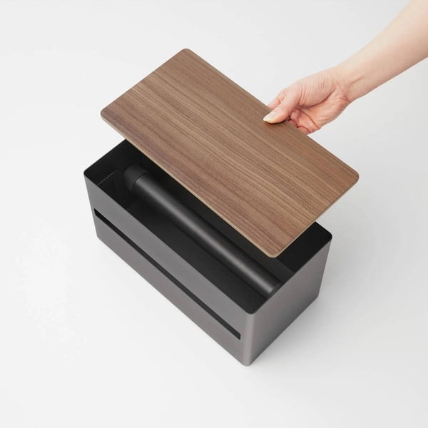 Črno kovinsko stojalo za papirnate brisače Rin – YAMAZAKI-image-3