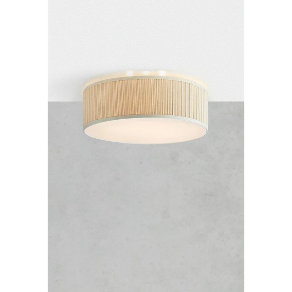 Bež kovinska stropna svetilka s tekstilnim senčilom ø 57 cm Lux – Markslöjd-image-1