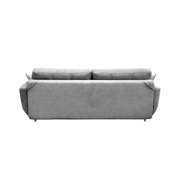 Siva raztegljiva sedežna garnitura s svetlimi nogami Mazzini Sofas Rose-image-2