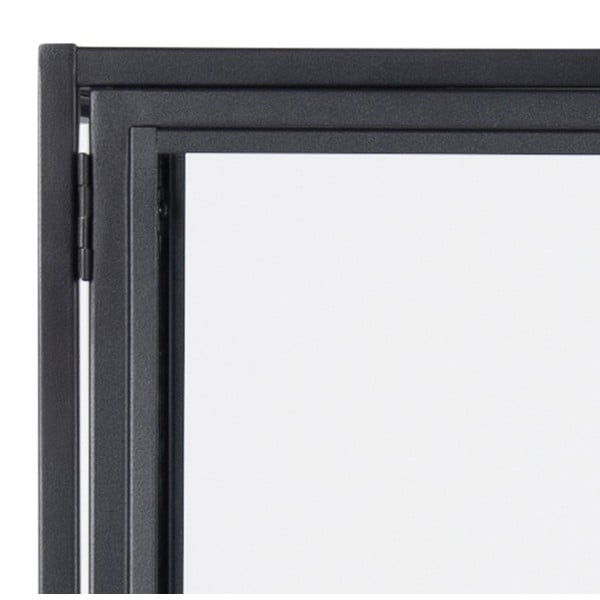 Črna kovinska vitrina 77x150 cm Seaford - Actona-image-3