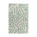 Mentolno zelena/kremno bela pralna preproga 60x90 cm Athena – douceur d'intérieur