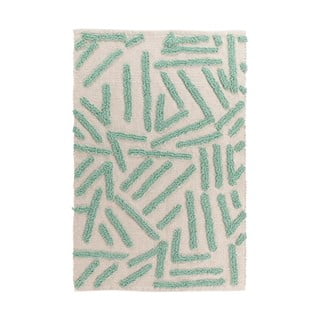 Mentolno zelena/kremno bela pralna preproga 60x90 cm Athena – douceur d'intérieur