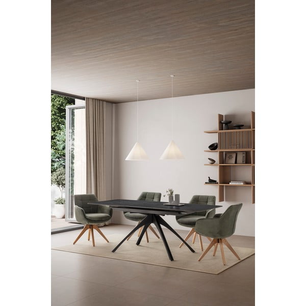 Zeleni oblazinjeni jedilni stoli v kompletu z nasloni za roke 2 ks Donatelo – Marckeric-image-1