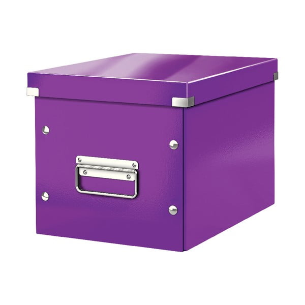 Vijolična škatla za shranjevanje Leitz Click&Store, dolžina 26 cm