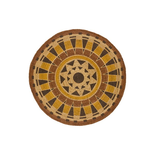 Oranžna okrogla preproga ø 120 cm Tonga - Universal