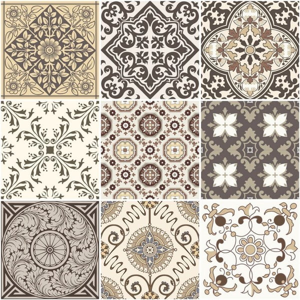 Komplet 9 dekorativnih stenskih nalepk Ambiance Ancône, 15 x 15 cm-image-1