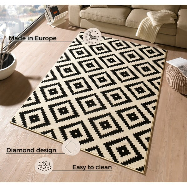 Črna preproga Hanse Home Hamla Diamond, 80 x 150 cm-image-3