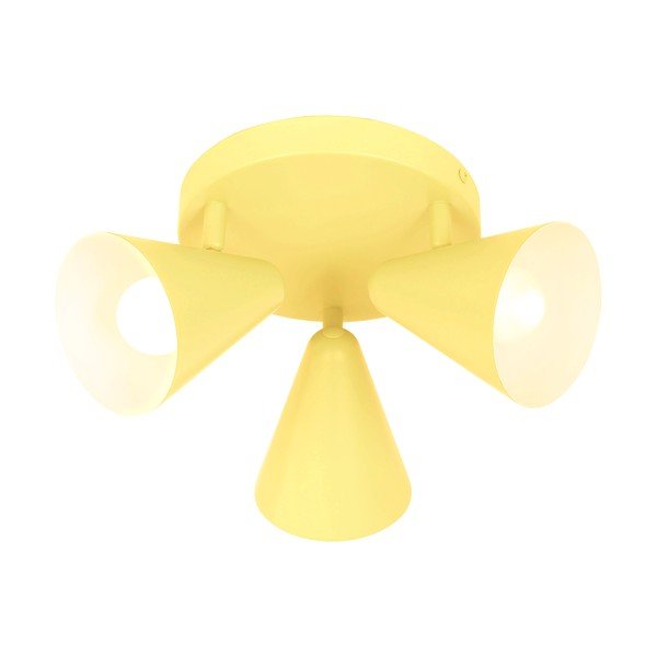 Rumena stropna svetilka s kovinskim senčilom 34x34 cm Amor – Candellux Lighting-image-1