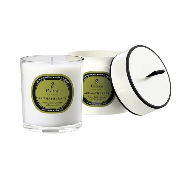 Sveča z vonjem bazilike, sivke, mete in vetiverja Parks Candles London, 50 ur gorenja-image-1