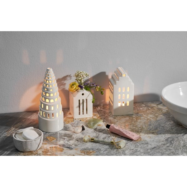 Beli keramični svečnik Kähler Design Urbania Lighthouse Smithy-image-4