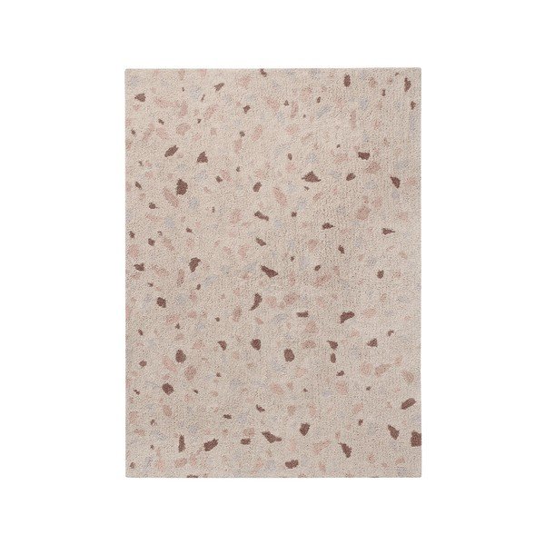 Svetlo rožnata pralna ročno tkana bombažna preproga 140x200 cm Terrazzo Moonstone – Lorena Canals
