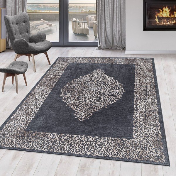 Antracitno siv pralen tekač 80x250 cm Fiesta – Ayyildiz Carpets-image-1
