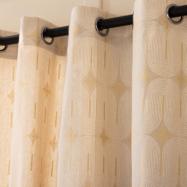 Bež zavesa 140x240 cm Ondine – douceur d'intérieur-image-2