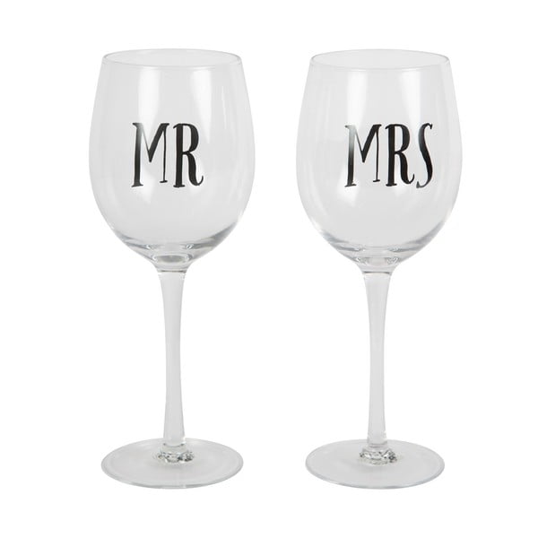 Komplet 2 kozarcev za vino Sass & Belle Mr And Mrs