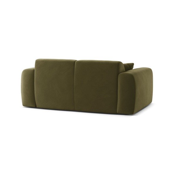 Kaki zelena žametna sedežna garnitura 170 cm Molino – Micadoni -image-3