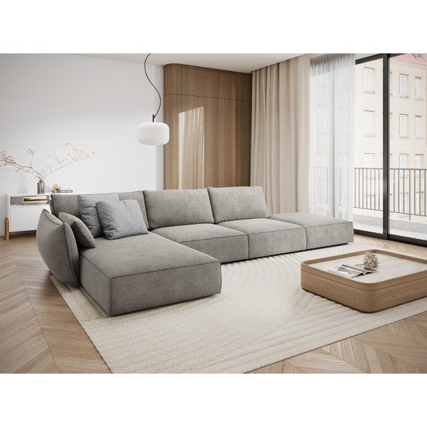 Svetlo siv kotni kavč (levi kot) Vanda - Mazzini Sofas-image-1