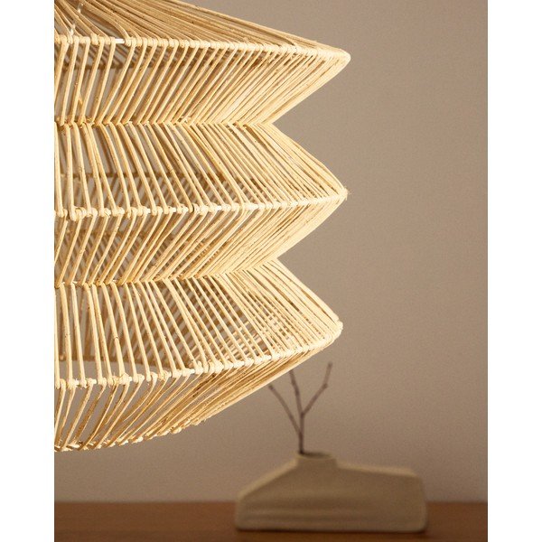 Viseča svetilka v naravni barvi s senčilom iz ratana Dakit – Kave Home-image-2