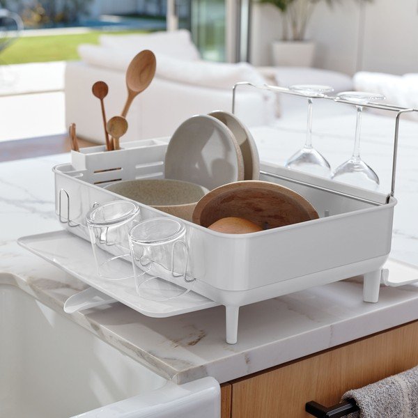 Bel jeklen odcejalnik posode – simplehuman-image-1