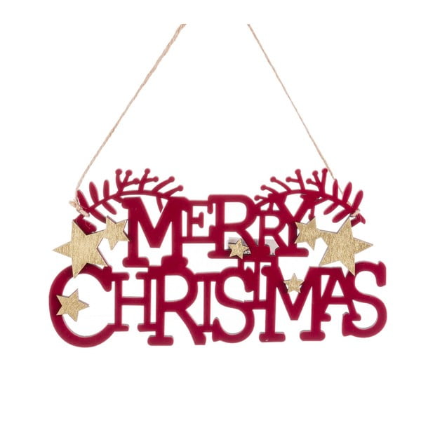 Lesena viseča božična dekoracija 22 cm Merry Christmas – Casa Selección
