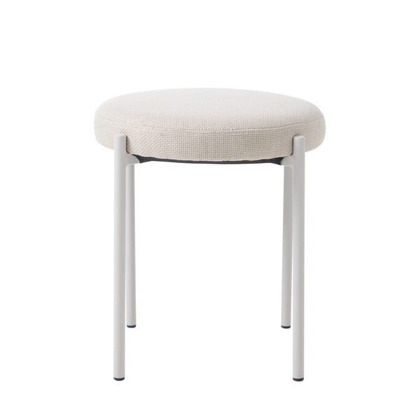 Kremno bel kovinski stolček Pelican – Unique Furniture-image-3