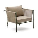 Zeleno-bež kovinski vrtni fotelj Zivia – Kave Home