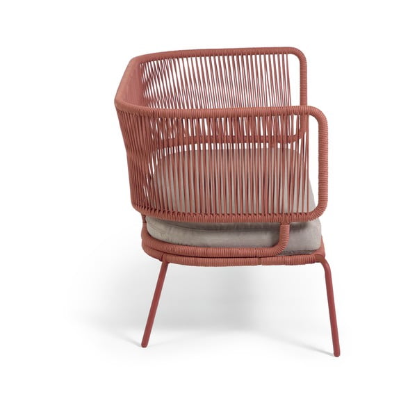 Vrtni kavč v terakoti z jekleno konstrukcijo Kave Home Nadin-image-3