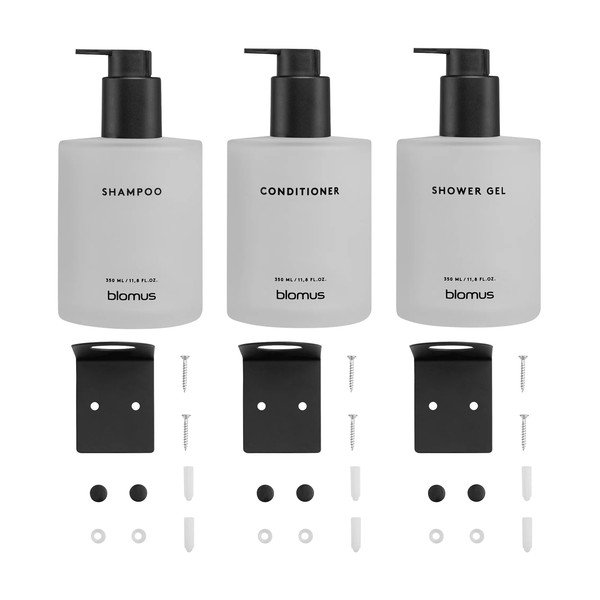Beli stekleni stenski dozirniki za milo v kompletu 3 ks 350 ml Kirei – Blomus-image-4