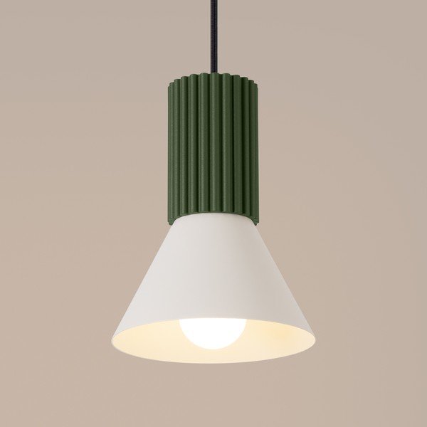 Zelena kovinska viseča svetilka ø 14 cm Niru – Sollux-image-2