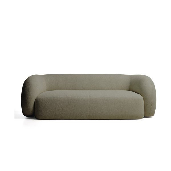 Temno zelena sedežna garnitura iz tkanine bouclé 246 cm Martina – Kave Home