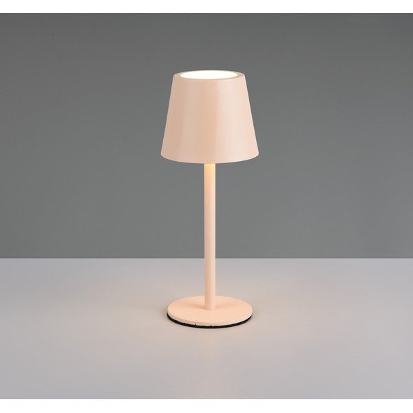 Kremno bela LED namizna svetilka s kovinskim senčilom (višina 21 cm) Diaz – Reality-image-1