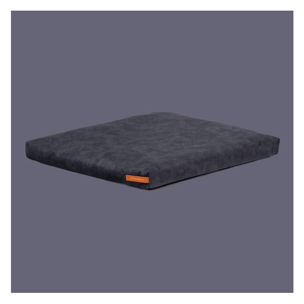 Temno sivo pasje ležišče iz eko usnja 40x50 cm SoftPET Eco S - Rexproduct-image-1