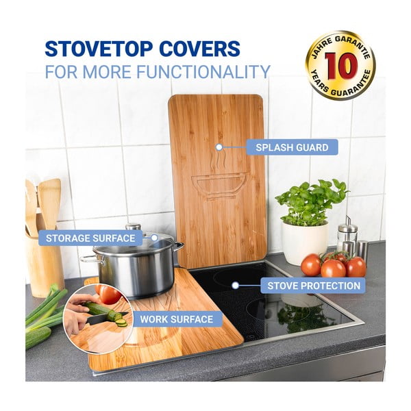 Komplet 2 steklenih zaščitnih plošč za štedilnik Wenko Lunch, 52 x 30 cm-image-3