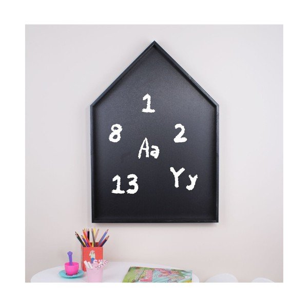 Črna stenska polica s kredo Severna Karolina Skandinavski Home Decors Maison L-image-1