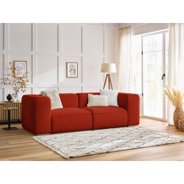 Opečnato oranžna sedežna garnitura 255 cm Zephyr – Bobochic Paris-image-1