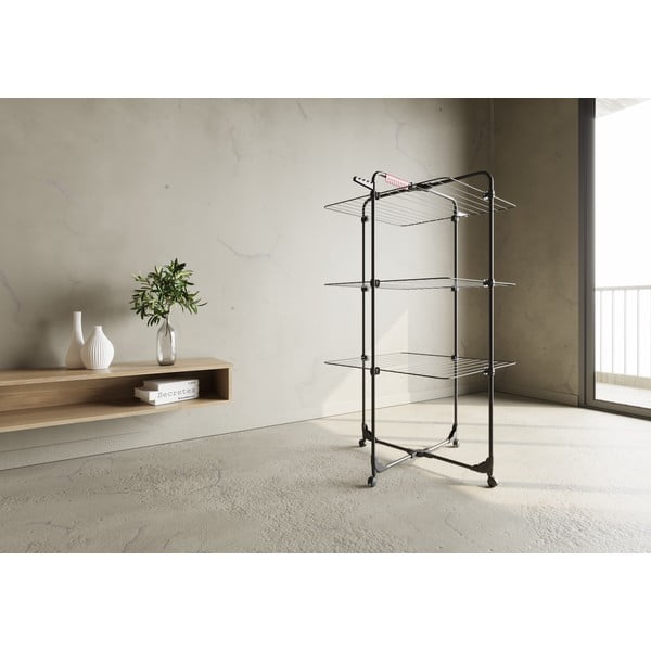 Črno stojalo za sušenje perila 30 m Mixer 3 – Vileda-image-3