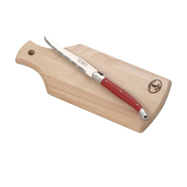 Komplet kuhinjskega noža in deske za rezanje iz bukovega lesa Jean Dubost, dolžina noža 12 cm