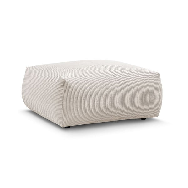 Kremno bel tabure iz rebrastega žameta Voltaire – Bobochic Paris-image-3