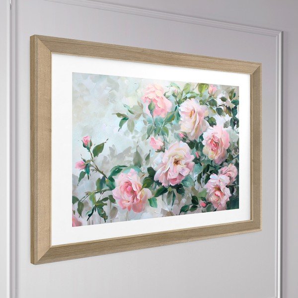 Tiskana slika z okvirjem 75x56 cm Blooming Roses – Styler-image-3
