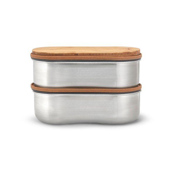 Posoda za malico 2 kos s predeli Bento – Black + Blum-image-1