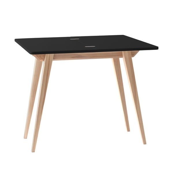 Raztegljiva jedilna miza z dodatno ploščo s črno mizno ploščo 90x45 cm Envelope – Ragaba-image-3