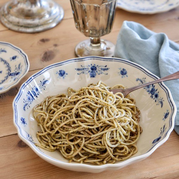 Moder/bež servirni krožnik iz kamenine ø 23 cm Vila – Costa Nova-image-1