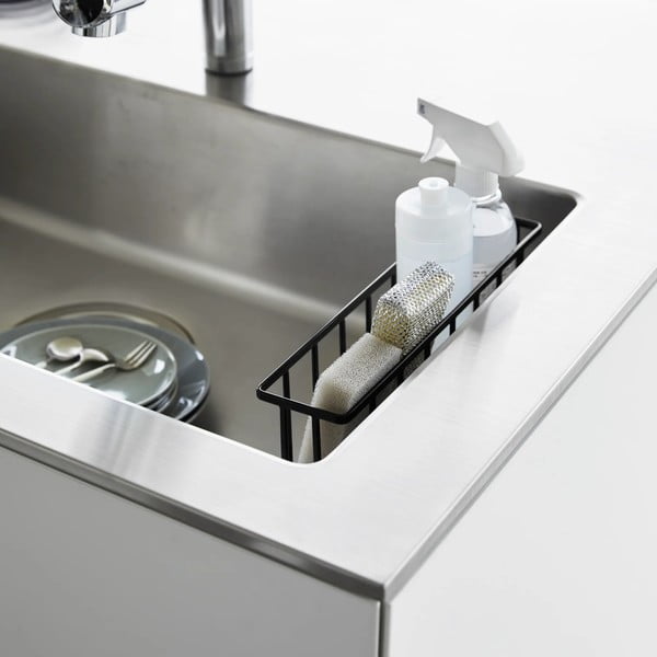 Črno kovinsko držalo za detergent z namestitvijo brez vrtanja Film Hook – YAMAZAKI-image-3