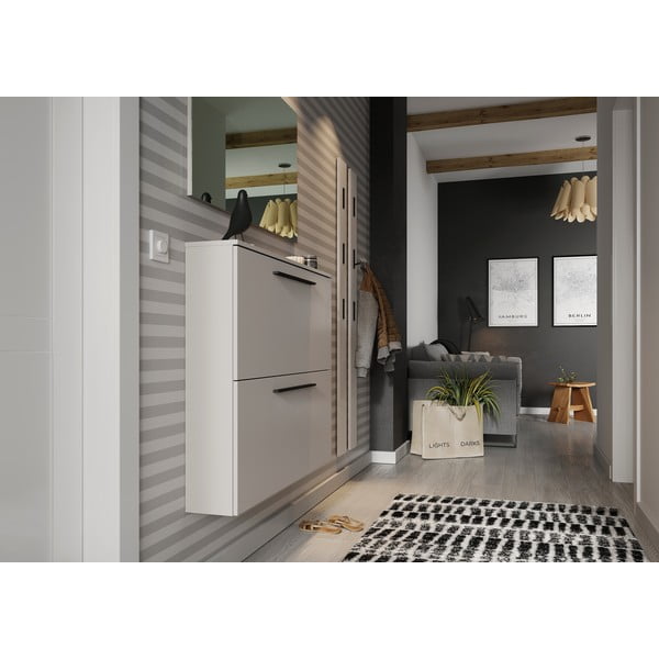 Sivo-bež stenska omarica za čevlje Utah - Germania-image-4